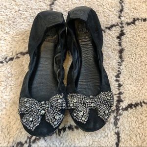 Tory Burch Sequin Bow Ballet Flats